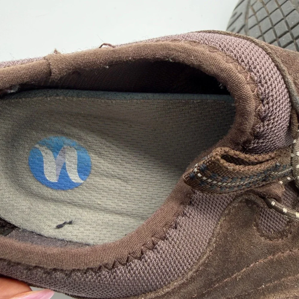 LL Bean Womens 8 Brown Suede Comfort Mocs Bungee Lace Walking Shoes Sub Insoles